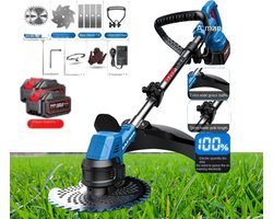 Bovista Kantenmaaier Electrisch - Met Accu - Draadloos - Voegenborstel - Grastrimmer - Kantensnijder - Onkruidborstel - Bosmaaier - Elektrische - Zonder Borstel - A2