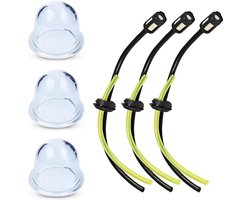 Brandstofslang voor bosmaaier - benzinefilter, afdichtingen en primer - kettingzaag, heggenschaar, hoogsnoeier - 6 stuks .