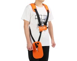 Dailygoody - Harnas - Dubbele schouder nylon riem - Vermindert schoudervermoeidheid - Verstelbaar - Geschikt voor bosmaaier en kettingzaag - Duurzaam ...