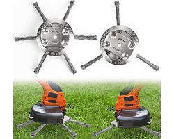 Draadborstel voor Grastrimmer en Bosmaaier - 3/6 Kop Onkruidborstel Set