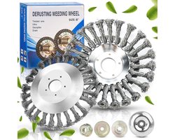 Draadborstel voor onkruidverwijdering - 20 inch (200 x 25,4 mm) - Hoogwaardig staal, Inclusief accessoires - Geschikt voor tuinen, parken en trottoirs