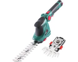 Draadloze 2-in-1 Grasschaar en Heggenschaar 7,2V met Versterkte Messen voor Tuinonderhoud