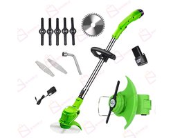 Draadloze Grastrimmer 12V – Accu Kantenmaaier met Telescopische Steel – Incl. 8 Messen – Voor Gras & Onkruid –grastrimmers met accu – grastrimmer accu – grastrimmers – 48543