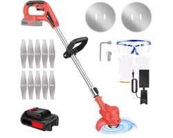Elektrische Draadloze Grastrimmer 21V - Tuingereedschap met Accu - Grasmaaier & Snoeischaar - Voor Onkruid & Bloemen