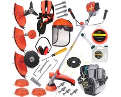 GEKO Krachtige 4-takt bosmaaier met uitgebreide accessoireset - Stil en efficiënt