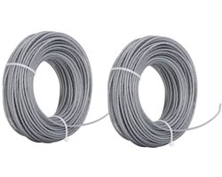 Grasmaaier draadkabel, voor BOSCH ART 24 27 30 36 grijs nylon draad trimmer spoel lijn draad trimmer vervangende onderdelen 24M 2mm 2PCS