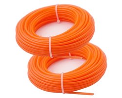 Grastrimmer Nylon Draad 2,4 mm - 30 m x 2 Rollen voor Tuintrimmers