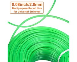 Grastrimmerlijn 2 mm x 100 m - Zwaar Belastbare Nylon Touw voor Elektrische Tuingrastrimmers