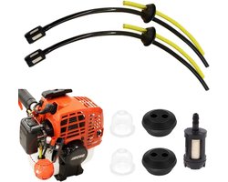 SnelShoppen - Universele Benzinefilter Set, Brandstofslangen, Afdichtingen, 6-delige Brandstoffilters Kit voor Bosmaaiers, Grasmaaiers, Kettingzagen,