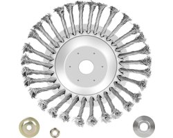 Staaldraad Trimmer Hoofd 8 Inch 203 cm - Universele Gras Trimmer Cutter Head - Massief Staaldraad Borstel Strimmer Hoofd - Gazon Roterend Vervanging Tool - Bosmaaier Bevestiging