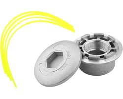 Universele aluminium vervangingskop voor grasmaaier en trimmer, geschikt voor strimmer en bosmaaier, met flexibel touw voor eenvoudig en efficiënt tuinonderhoud