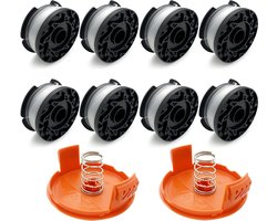 VD WEIDE ENTERPRISE - Spoel voor grastimmer - Duurzame draadspoelen - Compatibel met Black en Decker - Inclusief 2 doppen en 2 veren - 16 mm - Eenvoudig en efficiënt gras snijden .