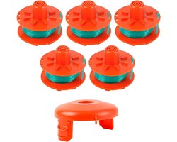 Vervangende grastrimmerspoel voor Gardena 5367-20, 2 mm x 4,2 m draadtrimmerspoel voor Gardena Turbo Trimmer SmallCut (artikelnr. 2402 en 2404) Grastrimmerspoel vervanging (5 spoel + 1)