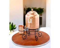5 liter waterdispenser puur koper met standaard en koperen glas - Ayurvedische gezondheidsvoordelen