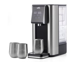 Bardi Heetwaterdispenser 2,6L – 6 Temperatuurstanden 45-100°C – Instant Waterkoker – Touch Display – Inclusief 3 RVS Thermoscups & Onderzetter – RVS