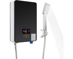 Direct Verwarmd Water, Elektrische Doorstroomverwarmer met Douchekop, Instelbare Temperatuur 30-60°C