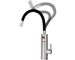 Elektrische Warmtepomp Kraan 360° Draaibaar voor Keuken en Badkamer met LCD Temperatuurmeter