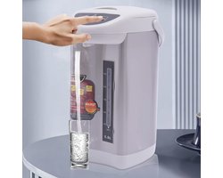 Elektrische Warmwaterdispenser 4L - Roestvrij Staal Waterkoker met Thermoskan en Toetsbediening voor Thuis, Kantoor en School