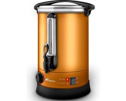 Glühweinketel 10L met thermostaat warmwaterdispenser inmaaktoestel vulstandindicator tapkraan