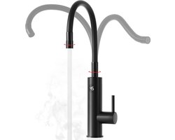 Keukenkranen met Doorstroomboiler en LCD Temperatuurweergave - 360° Rotatie, 2 Straalsoorten, 3200W