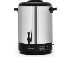 Klarstein Inmaakmachine - Heetwaterdispenser - 25 L - 30-100 °C - Glühweinkoker - Roestvrij staal met kraan - Grote heetwaterdispenser - 2000 W - Elektrische Inmaakpan