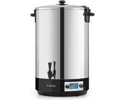Klarstein Konfistar 50 Digital Weckautomaat - Drankendispenser - 50 Liter - 2500 Watt - 100°C - 180 Min. - Zilver