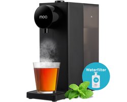 MOA Heetwaterdispenser 2L met Temperatuurregeling - Instant Waterkoker - BPA en PFAS Vrij - 20-100°C - Heetwatertap - Melkfunctie - BPA-vrij - Zwart