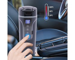 Mygroot - Verwarmde waterbeker - Zwart - 450ML - Voertuig - Verwarmd Waterbeker - Ketel - Kleine Elektronische Apparaat - Led Display - Waterketel.