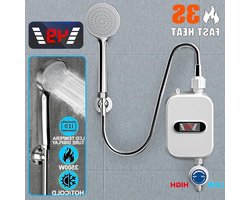 Premium - Instant doucheboiler - 3500W - EU-stekker - Digitaal display - Mini tankloos - Voor badkamer keuken - CE-veiligheid