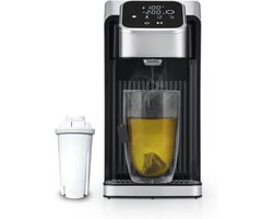 Quvo® Heetwaterdispenser - Waterdispenser - Zilver/Zwart - 27cm x 15cm x 30cm