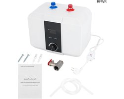 RFWR® Compacte 6 Liter Ondertafelboiler met LED-Display - Drukbestendig en Snelle Verwarming voor Keuken en Badkamer
