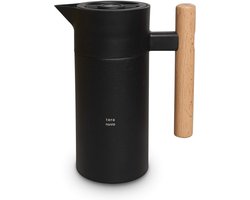 RVS Thermoskan Pitcher 1.2L met Drukknop - Dubbelwandig Geïsoleerd voor Warm & Koud