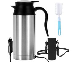 VELTRR® Waterkoker 12v voor Auto - Heetwaterdispenser Klein - Zilver