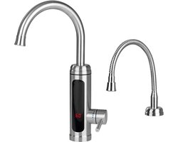 VH Supplies® Doorstroomverwarmer - Doorstroomboiler - Waterverwarmer - 360° Draaibaar - Verwarmt tot 60 Graden - 3600W