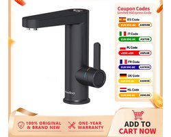 Warm Waterdispenser - Instant Waterkoker Heet Water - Warmwaterdispenser met Digitale Temperatuurweergave - 220V - Mat zwart