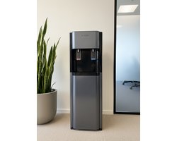 Waterdispenser heet water | koud water | grijs | kantoor | thuis | waterkoeler | flessenkoeler | heetwatertap | water dispenser | watertap