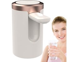 Waterflesdispenser - 10,7 × 6,5 × 6,5 cm - Elektrische waterpomp - Waterflesdispenser - Elektrische automatische kraan - Geschikt voor thuis, kantoor, kamperen, slaapkamer, keuken, buiten, reizen - Wit