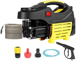 4800W Elektrische Hogedrukreiniger 200 Bar – Krachtige Auto Wasmachine met Spuitpistool & Slang – Draagbare Reiniger voor Auto, Terras & Oprit