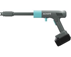 Achaté Draadloze Hogedrukreiniger – 21V Accu Hogedrukspuit – Auto & Terrasreiniger – 200W Motor – 6-in-1 Spuitkop – 7m Slang – 40 Min Gebruik – Opbergkoffer