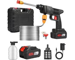 AnyPrice® Draadloze Hogedrukreiniger - 24 Bar - 240W - met 1200mAh Batterij en Oplader - Voor Auto, Hekwerk, Vloerreiniging en Bewatering - Compact en Krachtig.