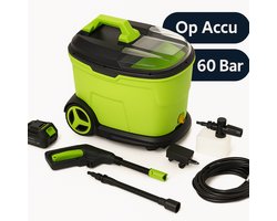 Aqua2go GD850 Mobiele Hogedrukreiniger Accu - Draadloze Hogedrukspuit 21 liter Tank 30 / 40 / 60 Bar voor onderweg - Terrasreiniger - Op Mountainbike MTB Fiets Auto Camping Caravan