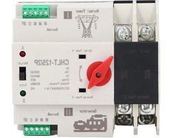 Automatische overdrachtsschakelaar 2P - Betrouwbare contact-isolatie - Zilver PC - AC 230 V - Voor fabrieken en winkelcentra. .