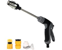 Autowaspistool - Tuinslang Pistool - Spuitpistool - Met Verstelbare Straal & Metalen Constructie - Met Drukknop - Voor Tuin & Auto & Schoonmaken