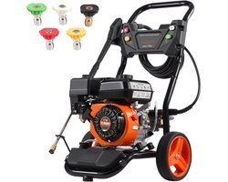 Benzine Hogedrukreiniger, 3950PSI, 10 L/Min, 2,6 Gpm, Koperen Pomp, 5-Delige Sproeierset