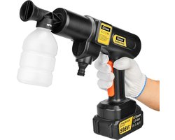 Bregico Hogedrukspuit - Hogedrukreiniger - Waterpistool - Op Accu - Elektrisch - 2 Batterijen - Draadloos - Zwart