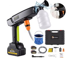 CONENTOOL Accu Hogedrukreiniger - borstelloos - 550W - 6-in-1 Draadloze Hogedrukreiniger - met 2x 4.0Ah Batterij--Oplader niet inbegrepen