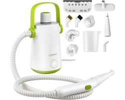 COSTWAY Handstoomreiniger 1000 W en 300 ml watercapaciteit en 10 accessoiresets Steamshot Steam Cleaner stoomreiniger voor alles tapijten ramen bekleding badkamer groen