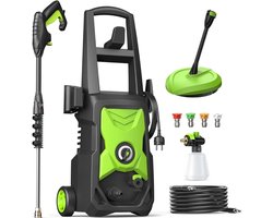 CRLYN® Hogedrukreiniger Auto - Hogedrukspuit - Terrasreiniger - Zwart en Groen