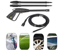 Detailing Auto Reinigingspistool Interieur -Autowaspistool -Hogedrukpistool - verstelbare sproeikop en sproeibalk - 5 meter hogedrukslang -Turbo Reinigingsspuitpistool - Drukspuitpistool - Autowasaccessoires - Ruitenreinigingsspuitpistool - Zwart