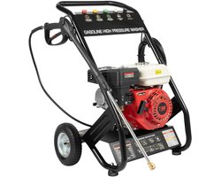 DIMICO - Hogedrukreiniger benzine - Hogedrukspuit - Pressure washer - Zwart - 170-190 bar - Krachtige 7,5PK motor - Zonder stroompunt